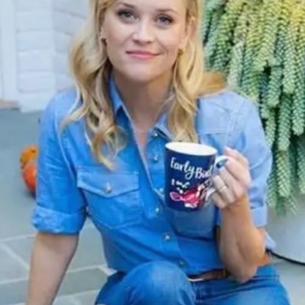 Draper James Bluebird Chambray Button Down Shirt